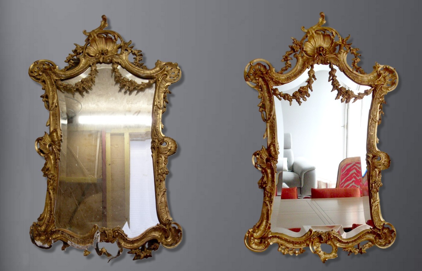 Louis XV style mirror